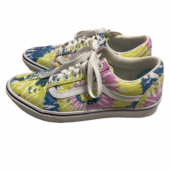 Unisex Vans Comfycush Old Skool Tie Dye Colorful Sneakers- size 10 - Picture 9 of 13